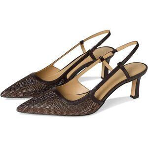 Michael Kors Women's Alora Mid Sling Pump - Chocolate - Size 10